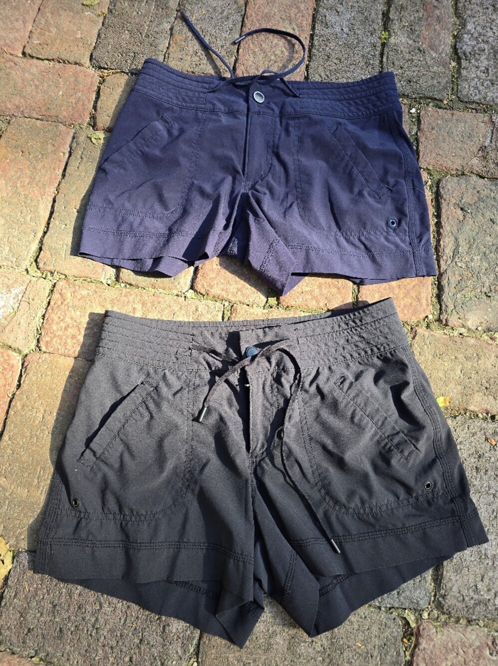 Two Pairs Athleta Dri Fit Athletic Shorts Black And Navy Size 0 Casual Comfy
